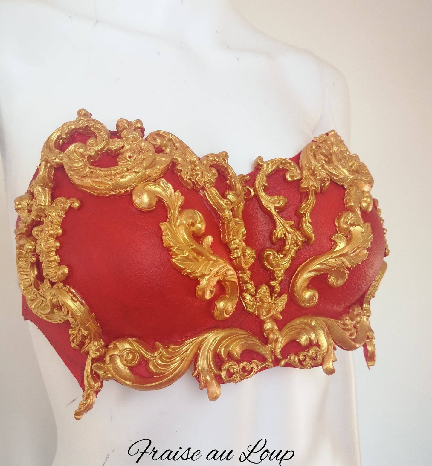 Soutien-Gorge - corset Armure Worbla - 3D Baroque - Costume Festival Burlesque