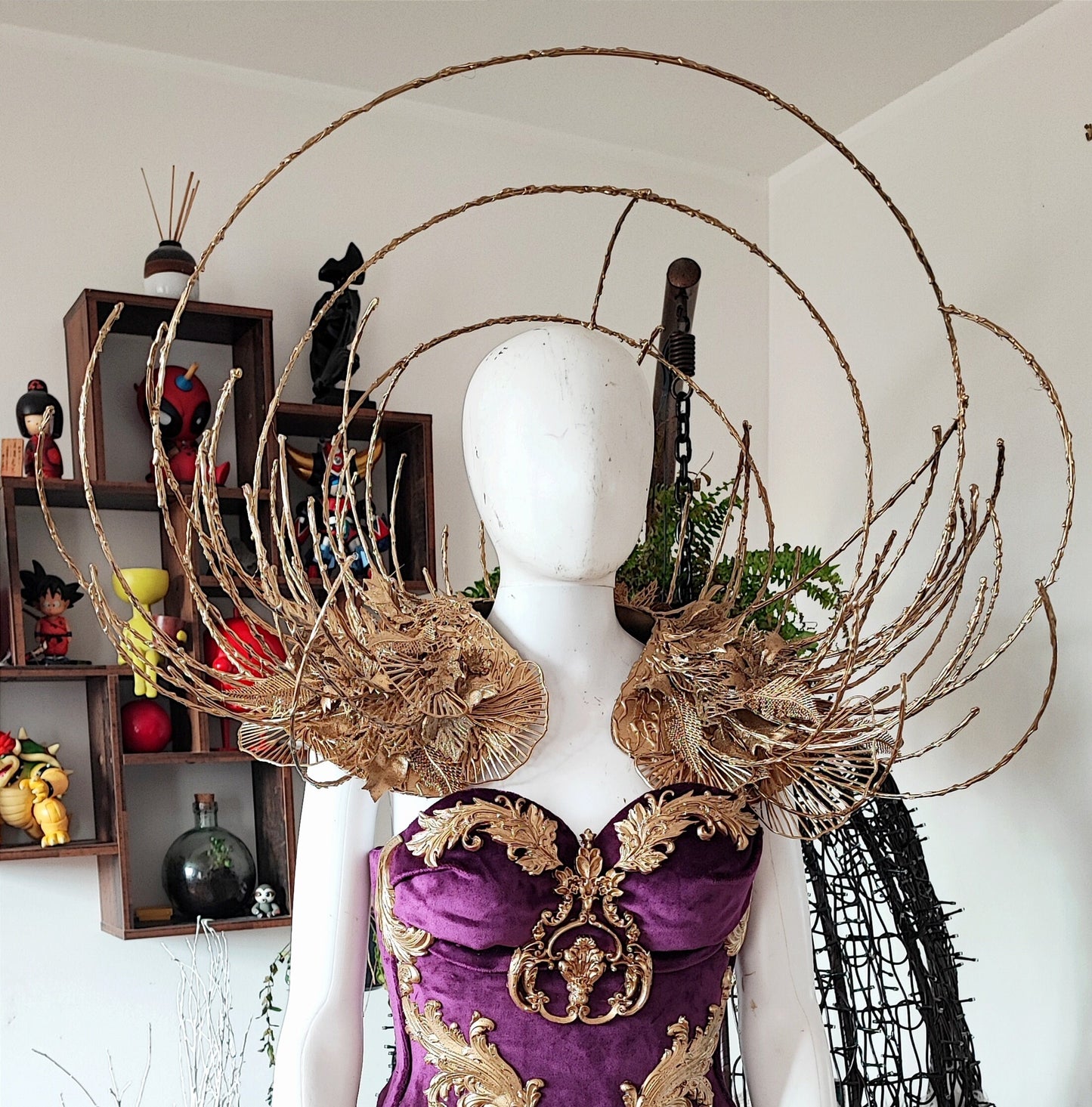 Cage Royal Fantaisie - Cou Col - Reine Maléfique - Unisexe - Dark Beauty - Costume -Headdress - Gala Bal Festival - prêt à expédier