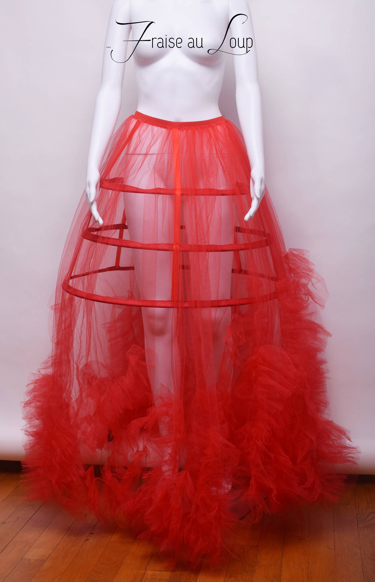Jupe Fraise au Loup - Cage - Crinoline - Tutu - Mode - Créateur - Rock - Tutu - Dark - Sexy