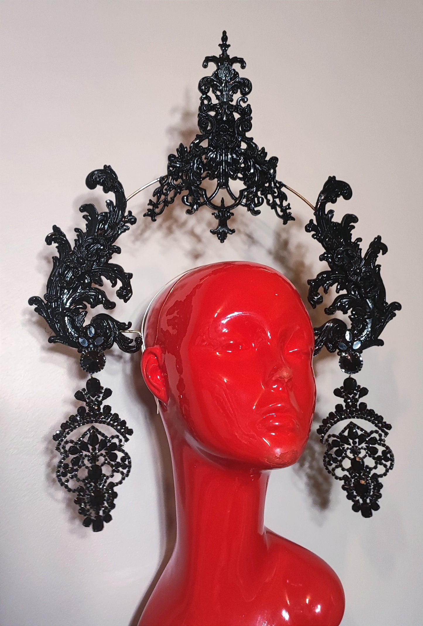 Headpiece coiffe halo bijou baroque - "Fraise au Loup" - Reine - Couronne - Luxe - Paris - Crown bijou