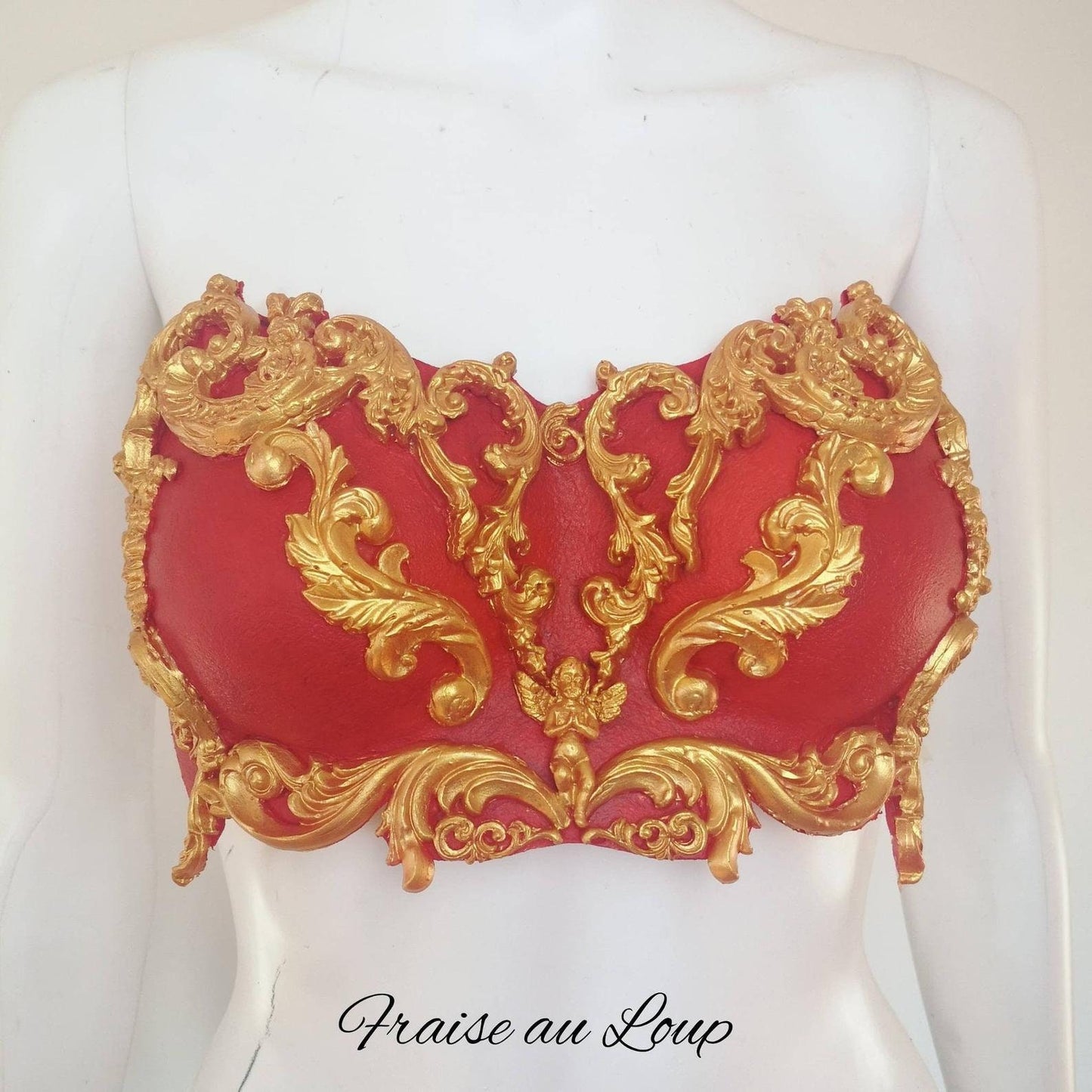 Soutien-Gorge - corset Armure Worbla - 3D Baroque - Costume Festival Burlesque
