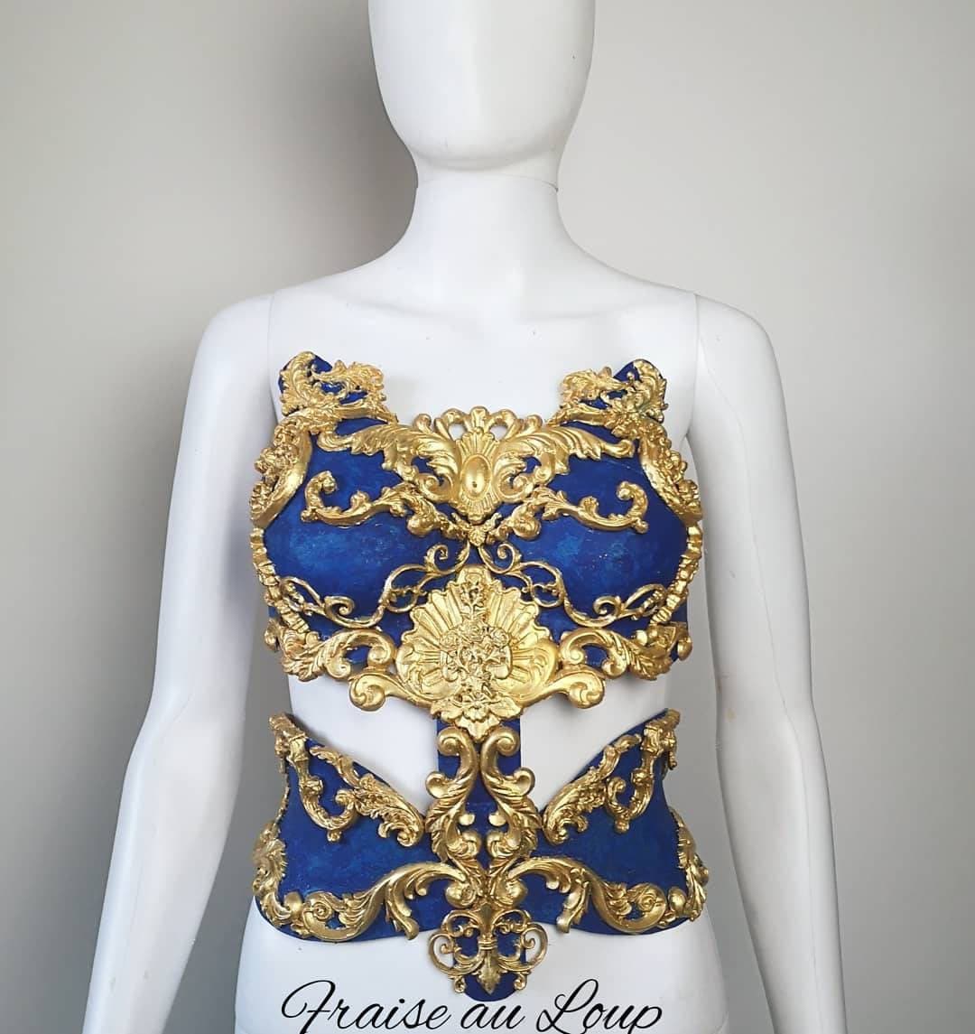 Plastron baroque - Armure worbla - Costume - Création féérique Fraise au Loup - Cosplay