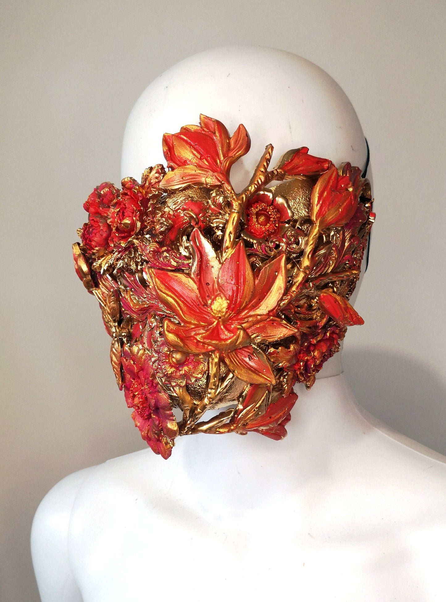Masque baroque, bijou, rococo couture fashion, fleurs marie-antoinette, filigree, Baroque Fantasy