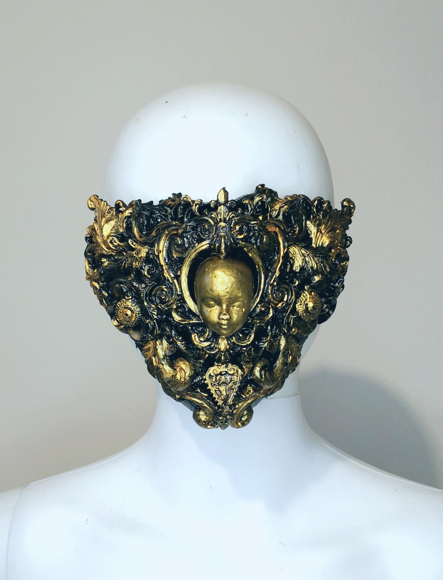 Masque baroque, bijou, rococo couture fashion, marie-antoinette, Baroque Fantasy Valkyrie Steampunk, anges