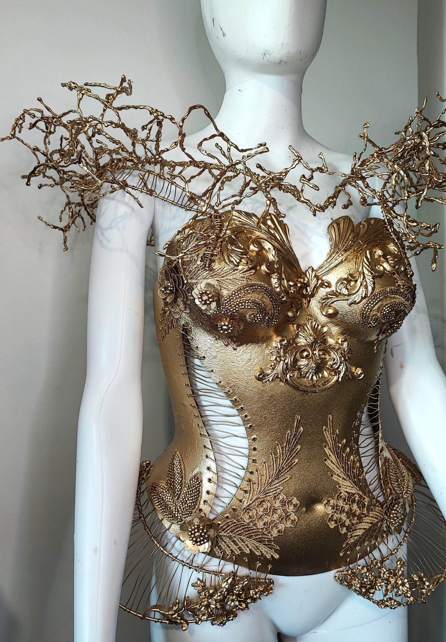 Plastron Armure Fraise au Loup Costumes - Cosplay - Royal - Gold - Breastplate - Fantasy