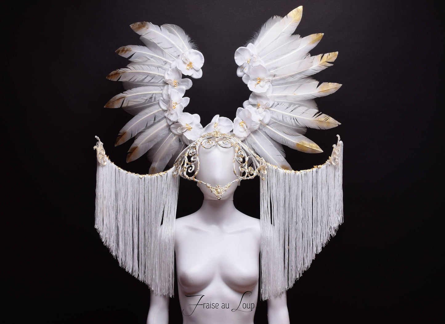 Dana - Coiffe "Fraise au Loup" - Luxe - Reine des Neiges Princesse Couture Royal Cosplay Fantasy Romantique Lac des Cygnes