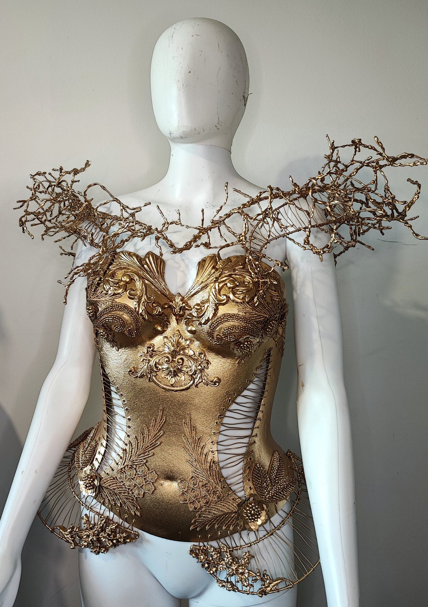 Plastron Armure Fraise au Loup Costumes - Cosplay - Royal - Gold - Breastplate - Fantasy