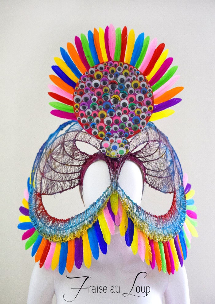Coiffe Avant-Garde Carnaval Festival Fantasy- Show - Fait sur commande