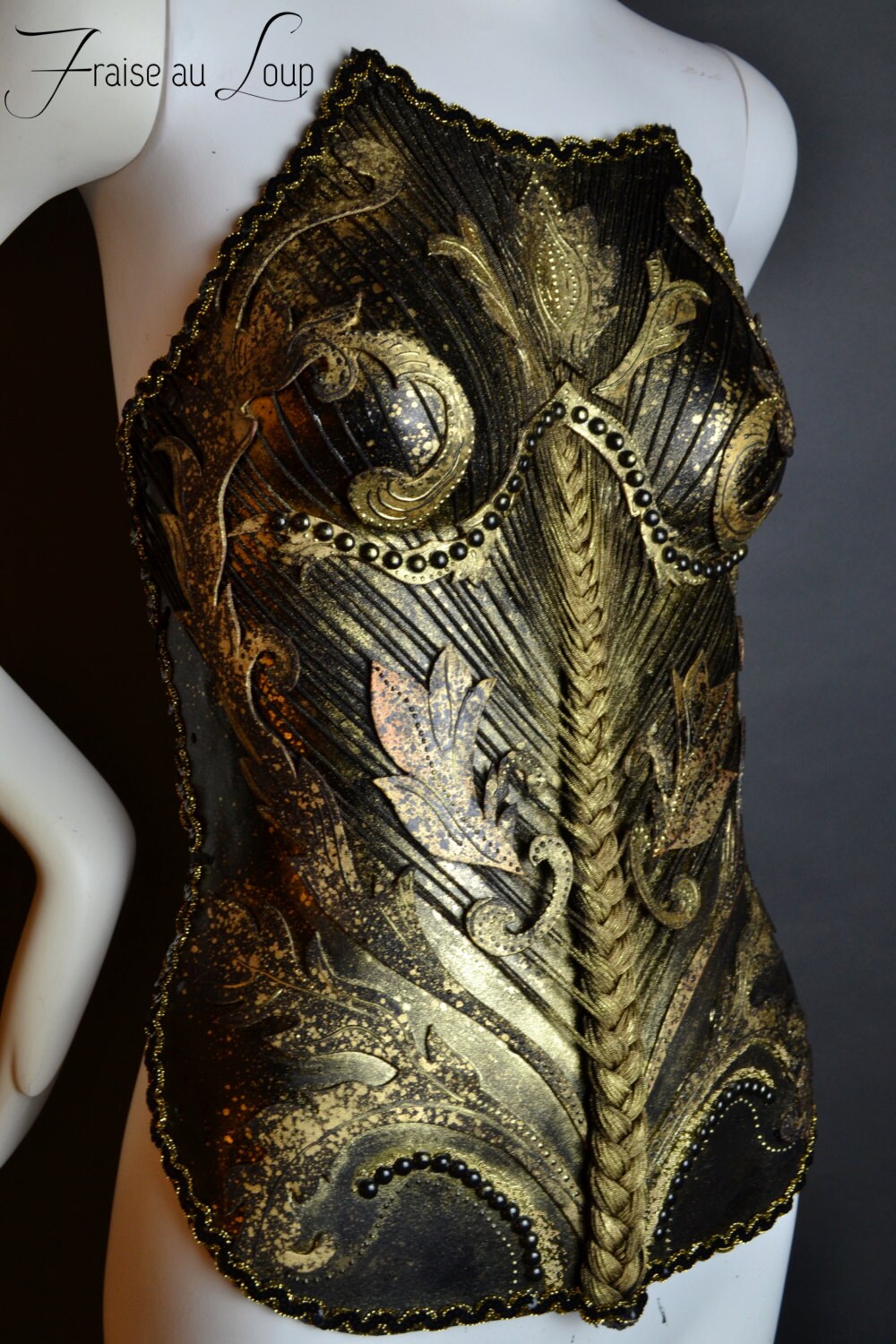 Plastron - Armure - Costume - Création féérique Fraise au Loup - Cosplay - Athéna