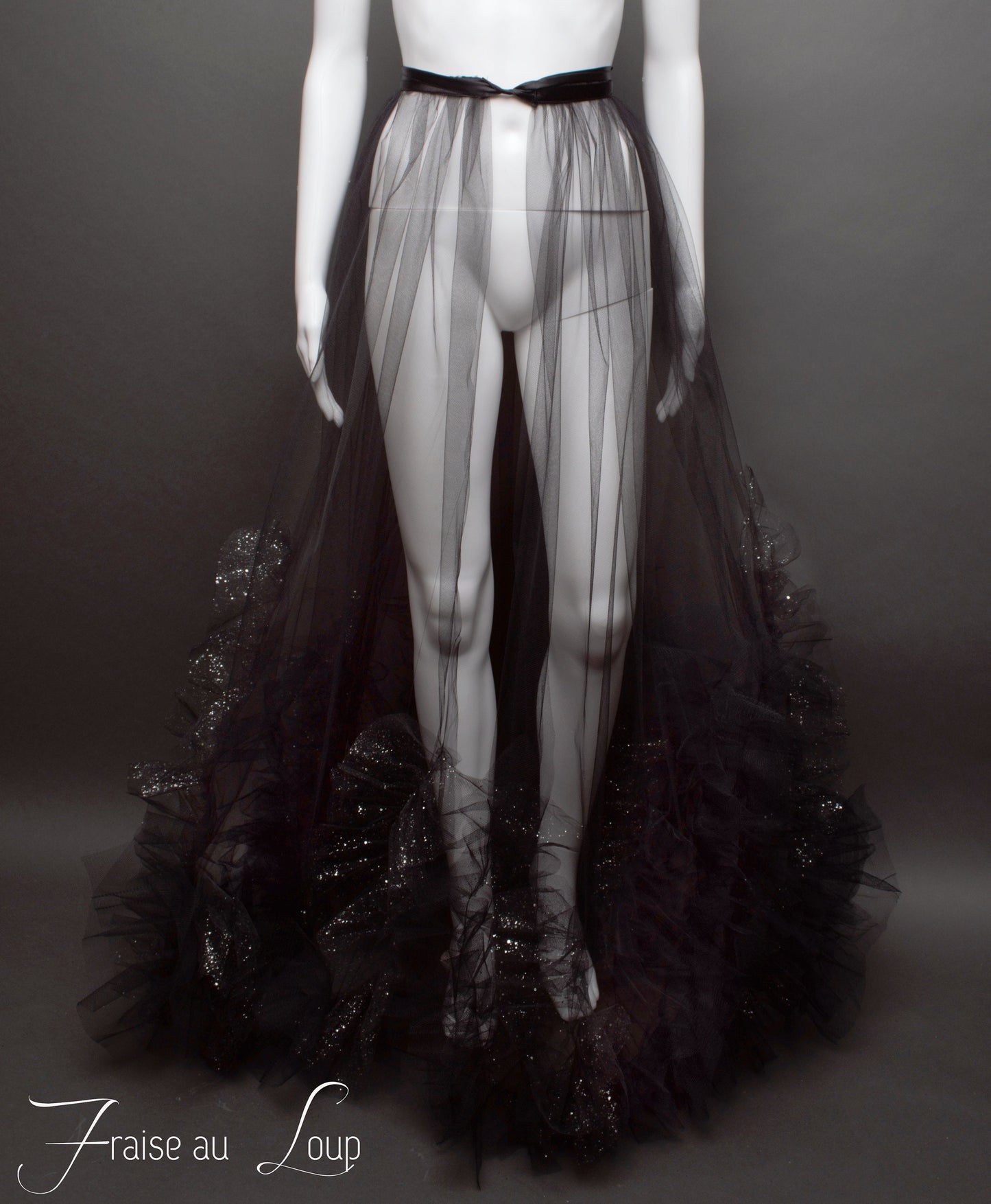 Jupe Tutu en tulle Jupe fendue Fraise au Loup - Gothic fashion Mode Romantic