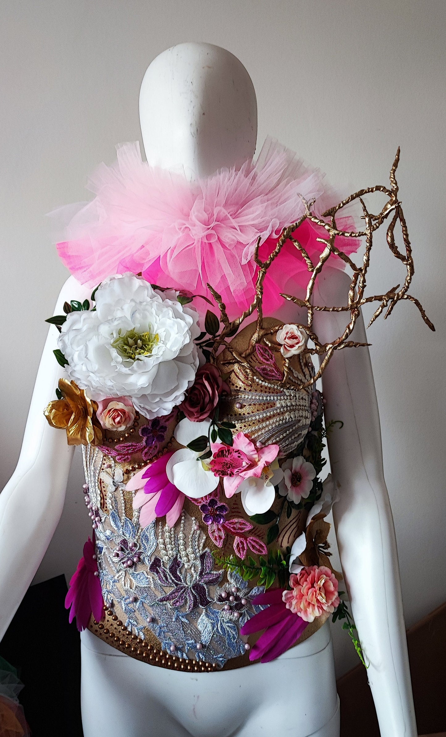 Corset Armure féerique - Atelier Fraise au Loup - Nature - Fleuri - Princesse - Magique