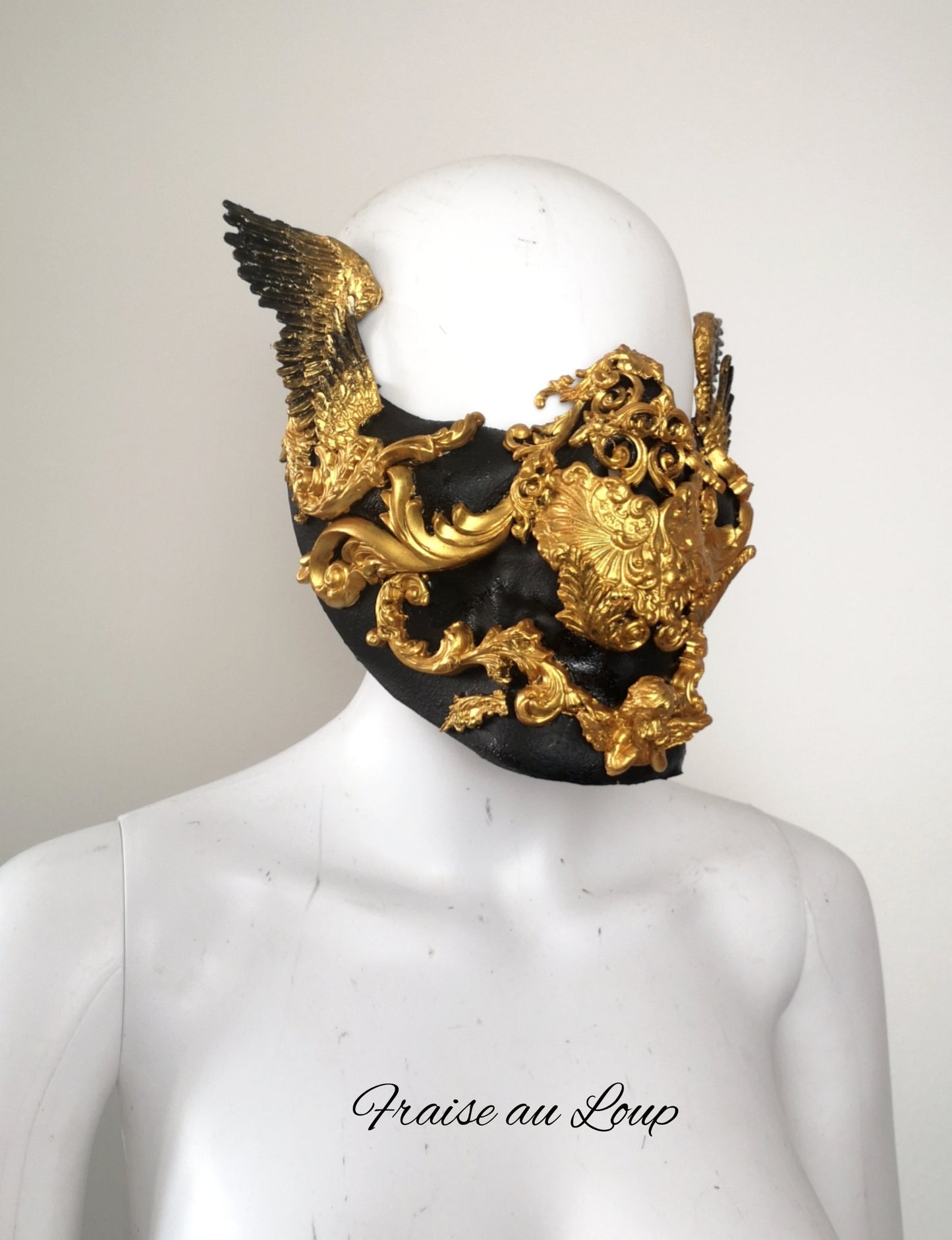 Masque baroque, bijou, rococo couture fashion, marie-antoinette, filigree, Baroque Fantasy Valkyrie Steampunk, anges