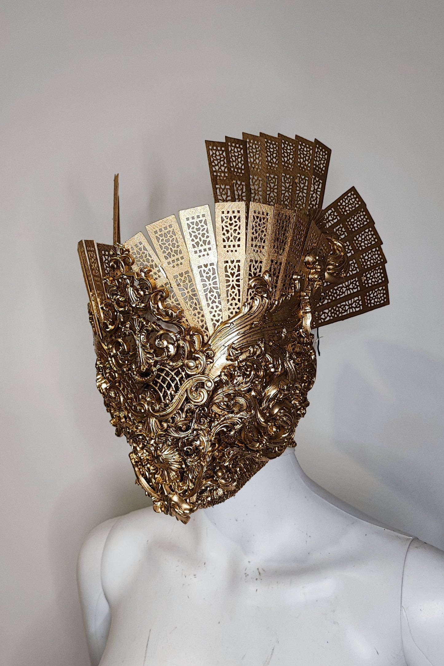 Masque baroque, masque visage. Masque aveugle. bijou, couture fashion, filigree, Baroque Fantasy Valkyrie Steampunk, anges