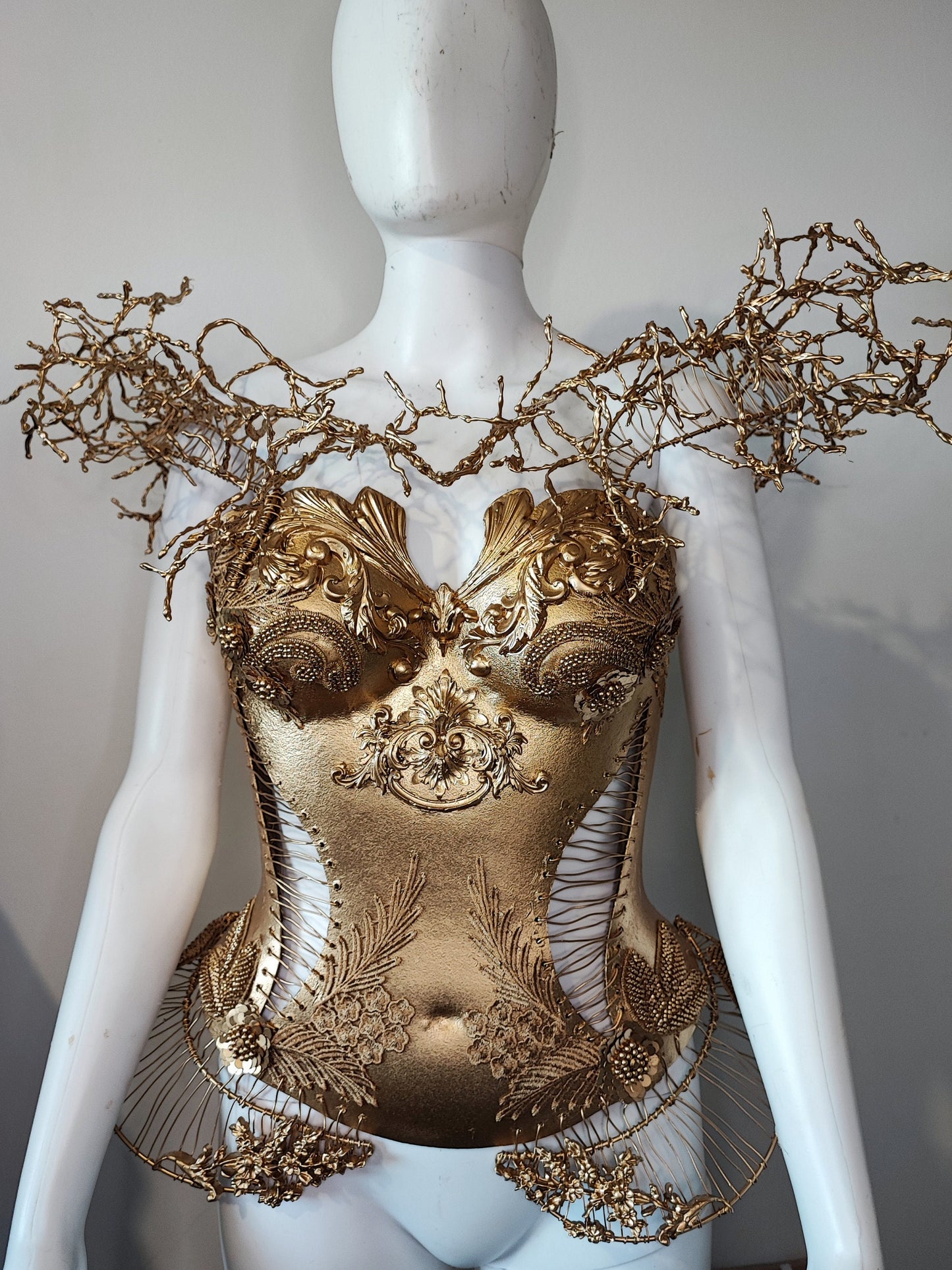 Plastron Armure Fraise au Loup Costumes - Cosplay - Royal - Gold - Breastplate - Fantasy