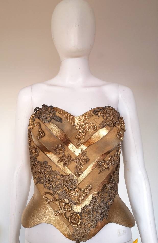 Plastron Armure Fraise au Loup Costumes - Cosplay - Royal - Gold - Breastplate - Fantasy