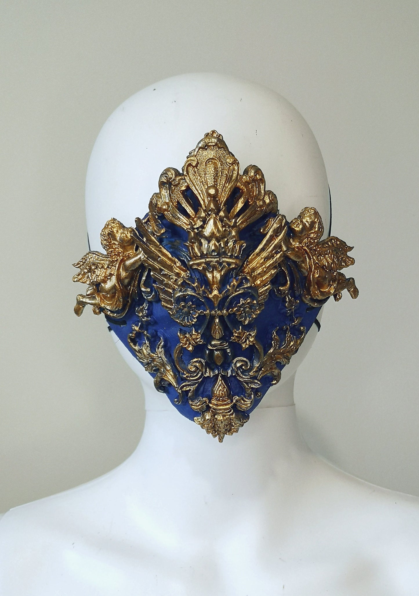 Masque baroque, bijou , rococo couture fashion, marie-antoinette, filigree, Baroque Fantasy Valkyrie masque bouche
