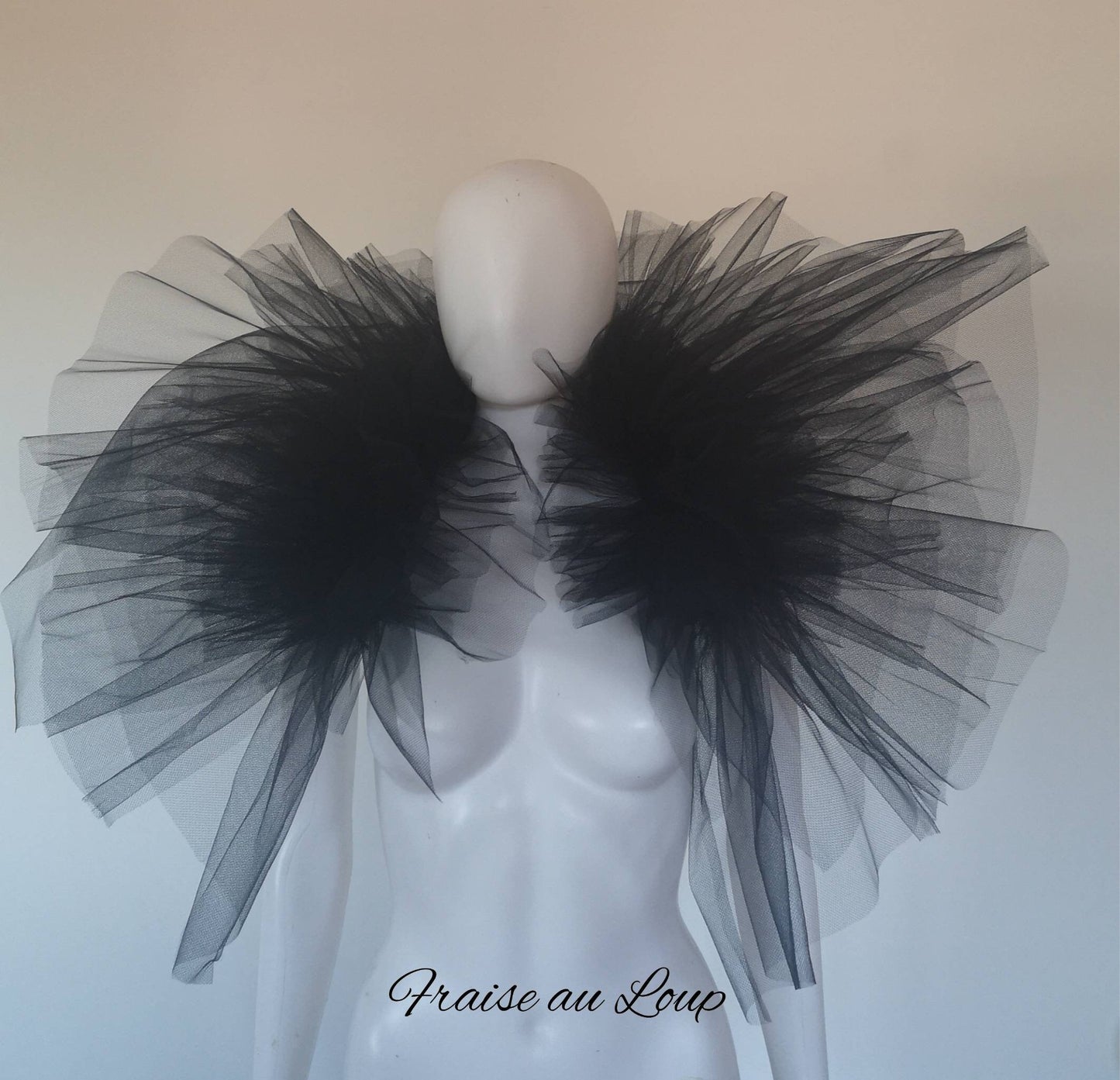 boléro Tulle - Pierrot circus - elizabethan neck ruff costume - unisex - collar - coloris au choix