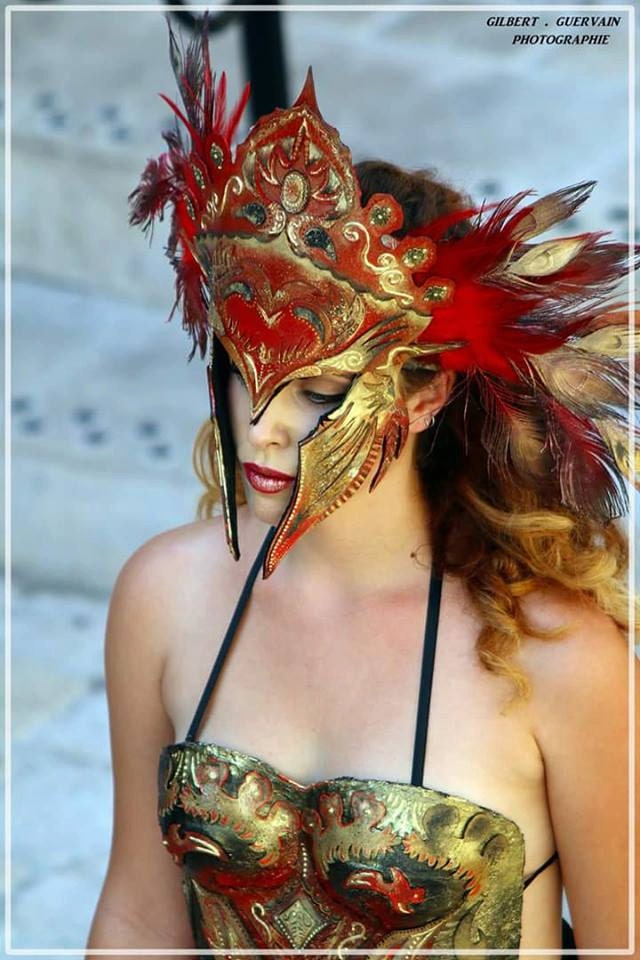 Philonoé - création Fraise au Loup - Masque - Armure - Valkyrie - Guerrière - Fantastique