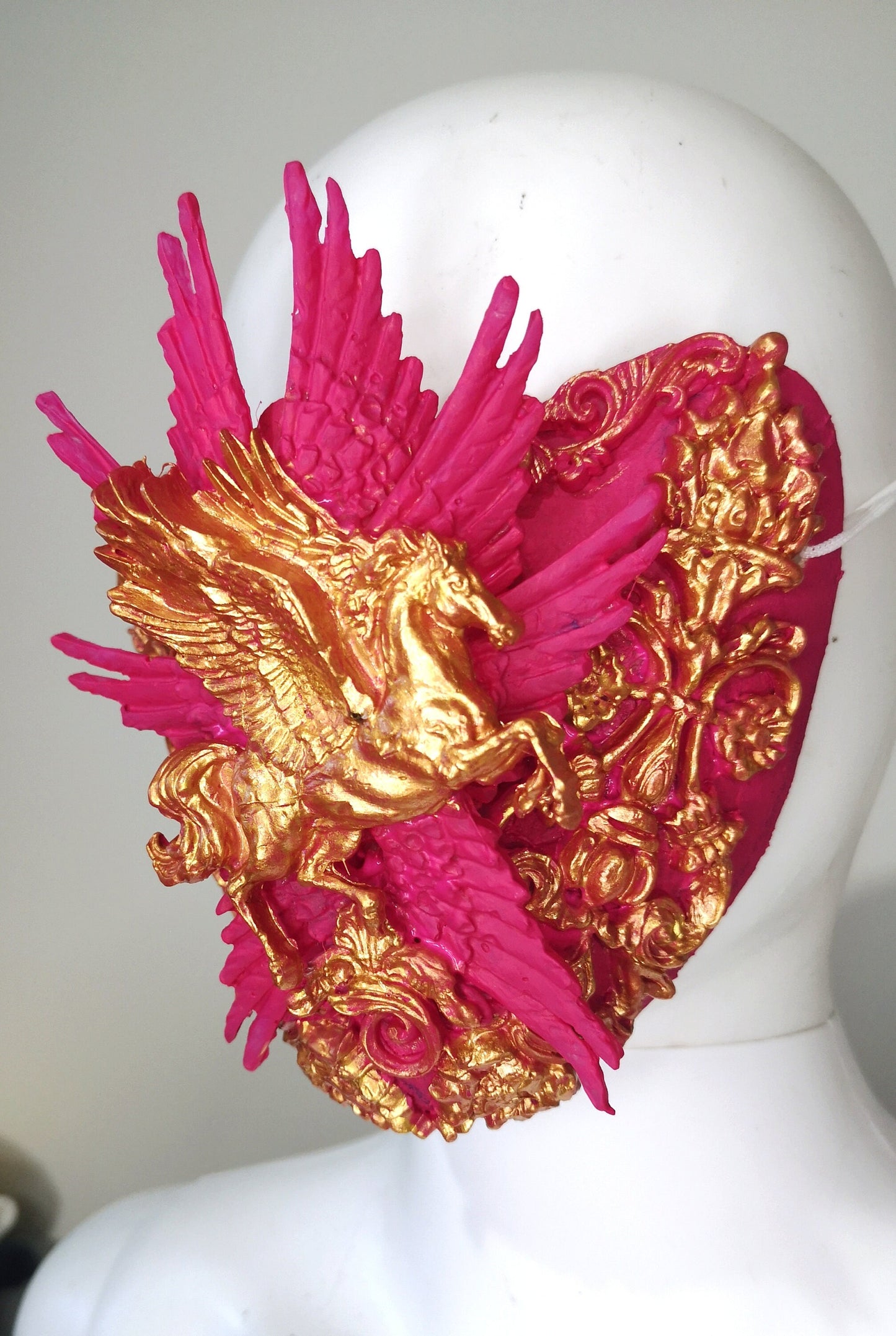 Masque baroque, bijou , rococo couture fashion, marie-antoinette, filigree, Baroque Fantasy Valkyrie masque bouche