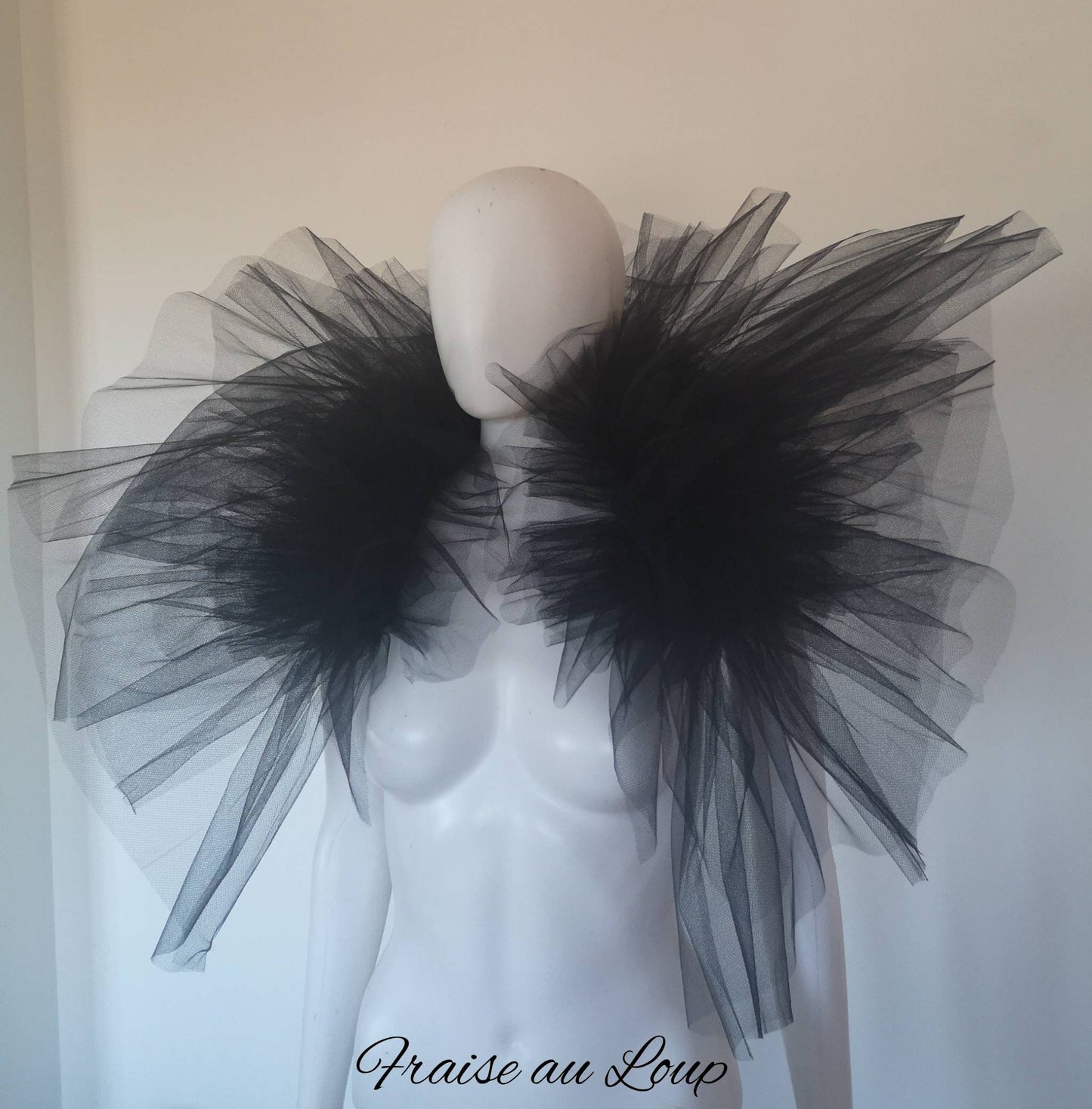 boléro Tulle - Pierrot circus - elizabethan neck ruff costume - unisex - collar - coloris au choix