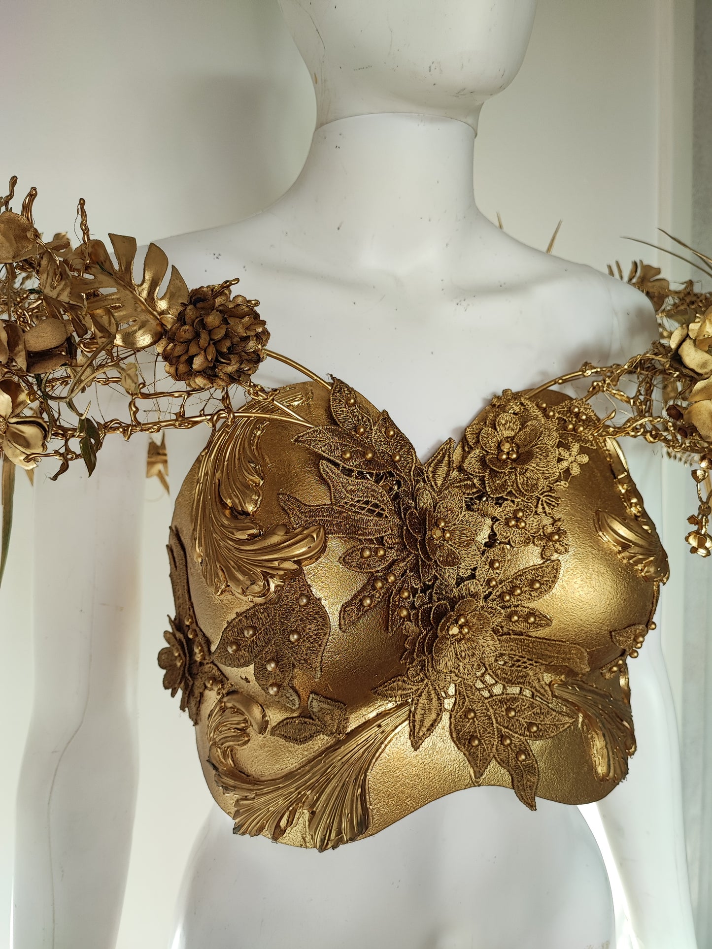 Plastron Armure Fraise au Loup Costumes - Cosplay - Royal - Gold - Breastplate - Fantasy. Ready to ship