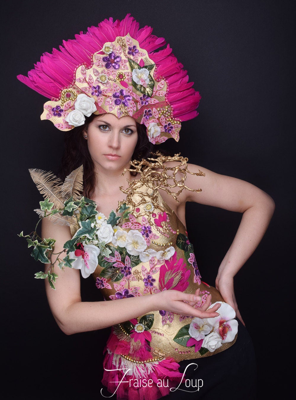 Chloris - Corset Armure - Atelier Fraise au Loup - Féérique - Nature - Fleuri - Princesse - Magique