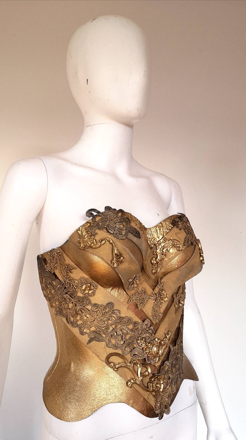 Plastron Armure Fraise au Loup Costumes - Cosplay - Royal - Gold - Breastplate - Fantasy