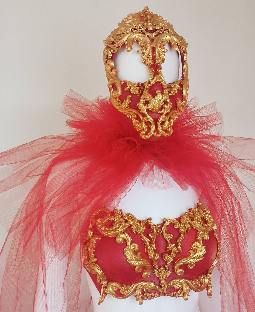 Soutien-Gorge - corset Armure Worbla - 3D Baroque - Costume Festival Burlesque