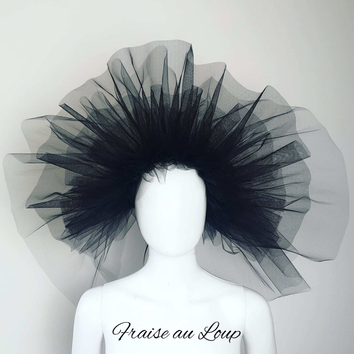Couronne chapeau Bibi Tulle - headband - noir