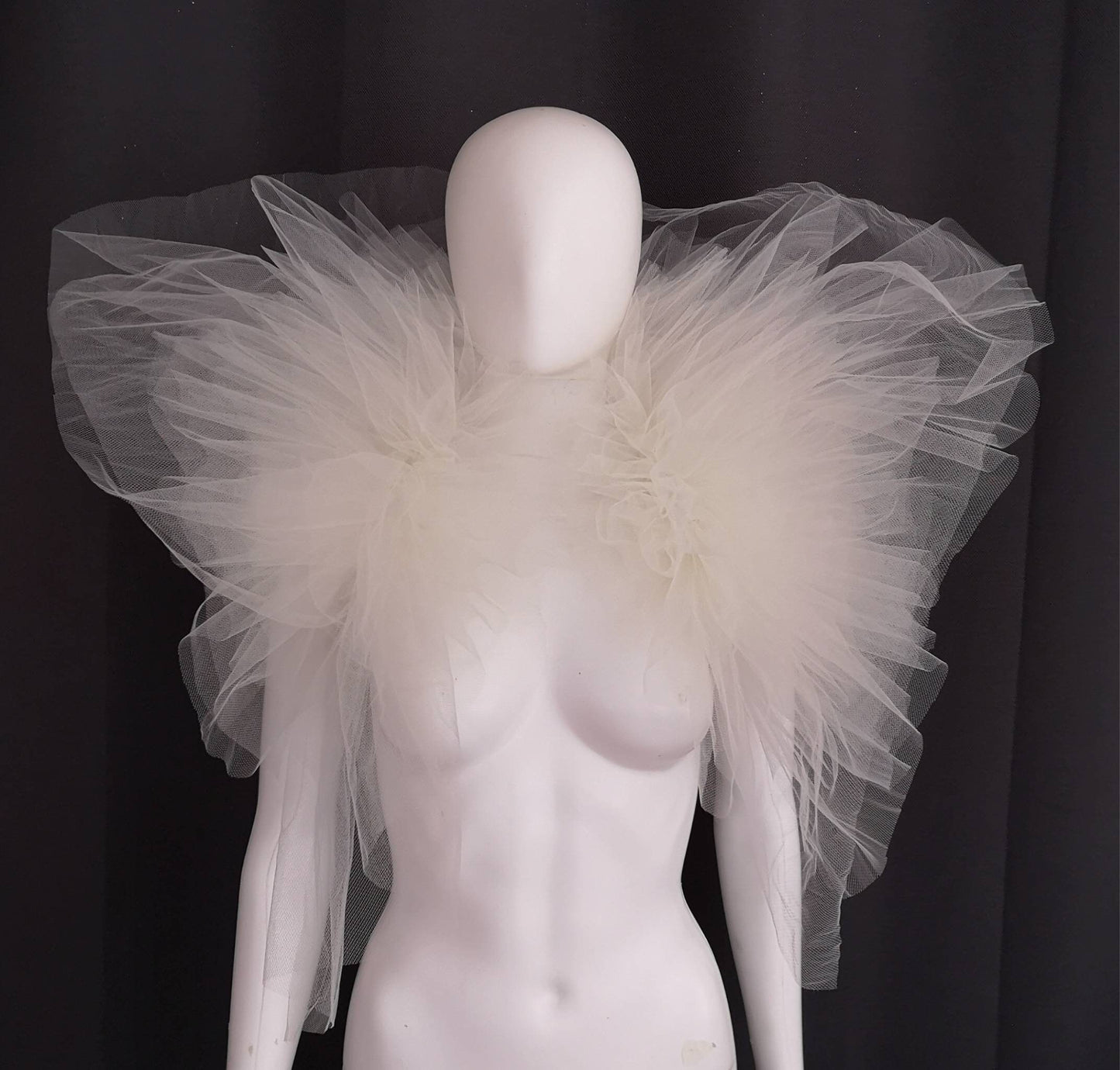 boléro Tulle - Pierrot circus - elizabethan neck ruff costume - unisex - collar - coloris au choix