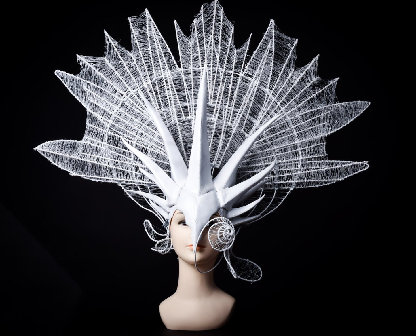 Sibylle blanche - Coiffe "Prêtresse" Fraise au Loup - Reine - Féérique - Beauté - Ange - Valkyrie -
