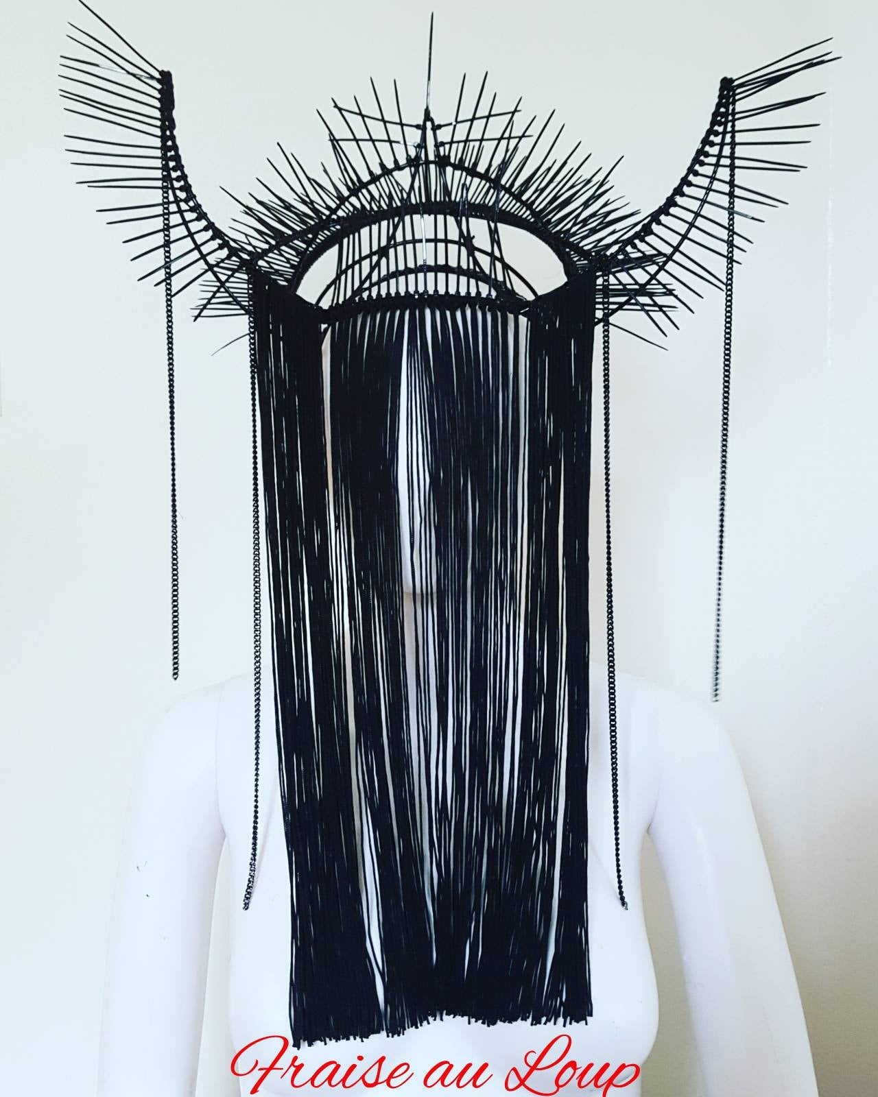 Coiffe - headpiece- GoT - Masque - Armure - Valkyrie - Guerrière - Fantastique - Dark - Goth