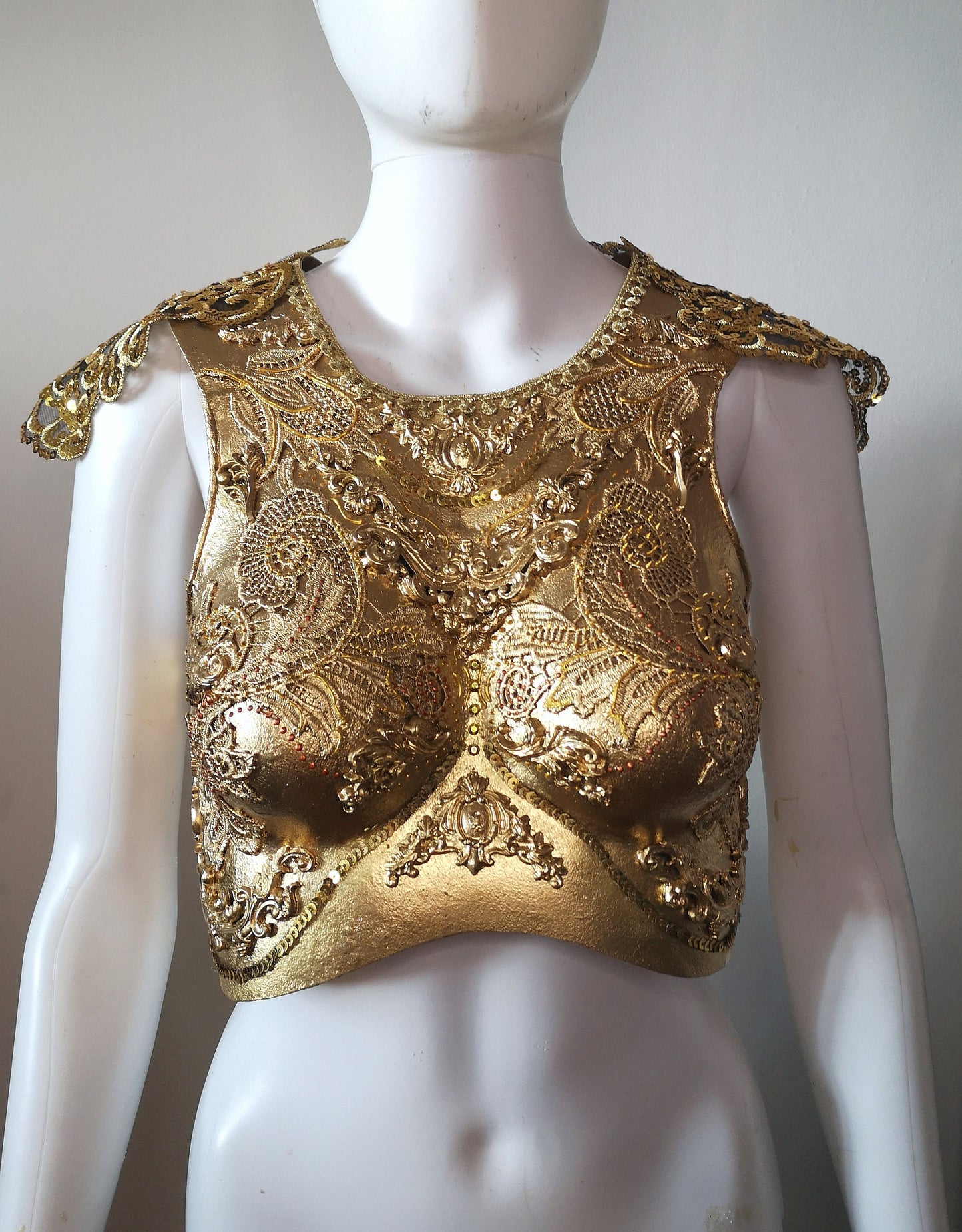 Plastron Armure Fraise au Loup Costumes - Cosplay - Royal - Gold - Breastplate - Fantasy