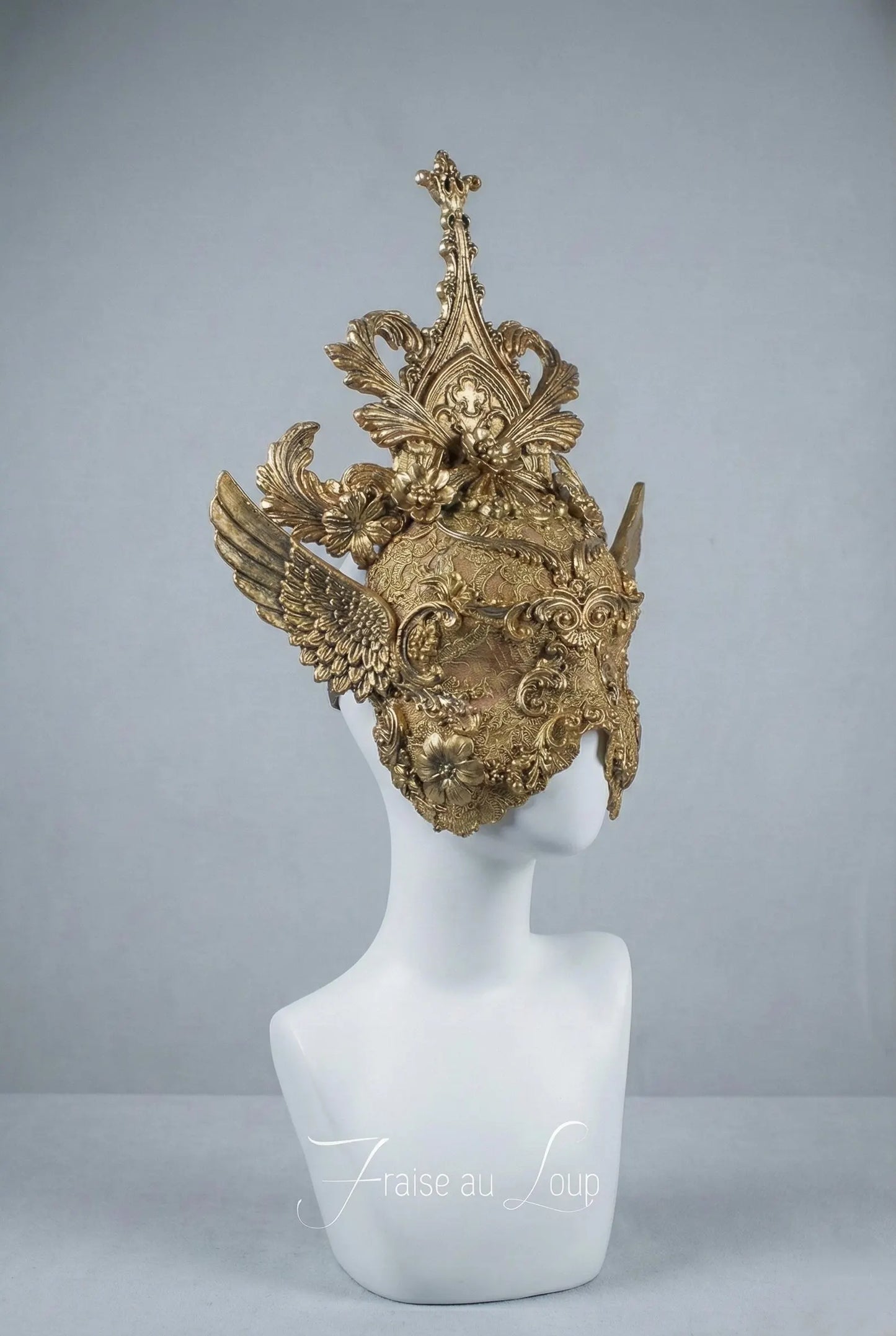 Masque loup baroque Mascarade Carnaval gothique. Création unique. Prête à expédier