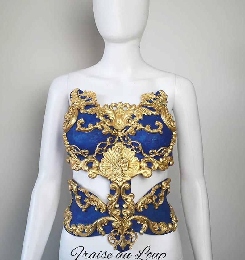 Plastron baroque - Armure worbla - Costume - Création féérique Fraise au Loup - Cosplay