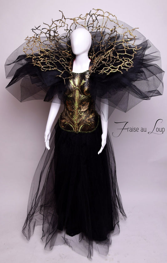 Fraise Avant Garde - Col Fraise Unisex Fraise au Loup - Couture -  Dark Beauty - Alternatif - Futuriste - Baroque - Bal Gala Venise