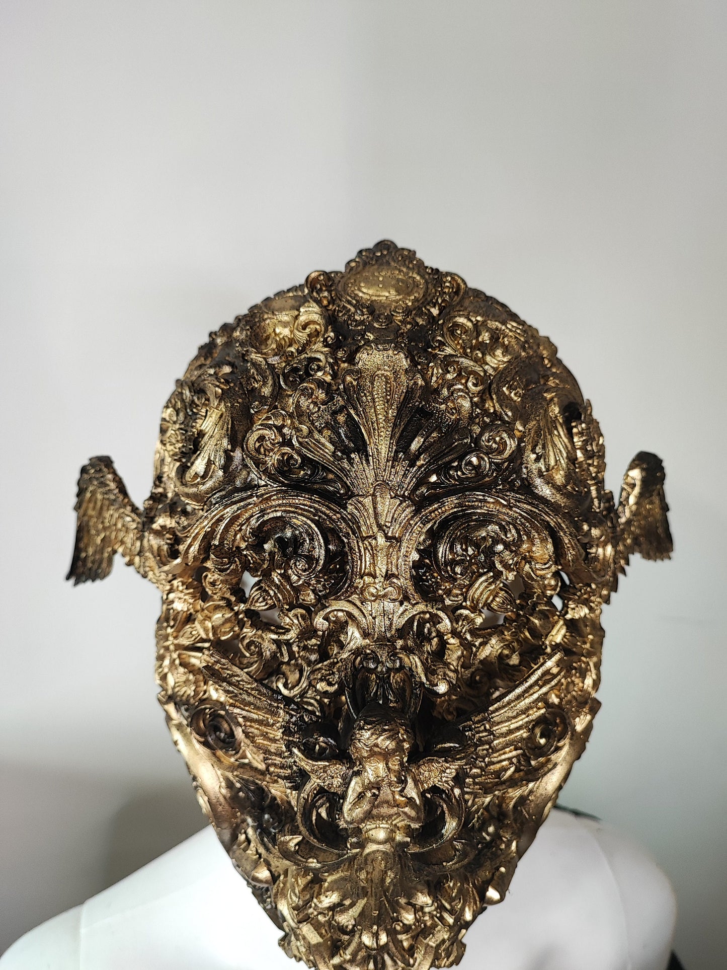 Masque baroque, masque aveugle,bijou, rococo couture fashion, filigree, Baroque Fantasy Valkyrie Steampunk