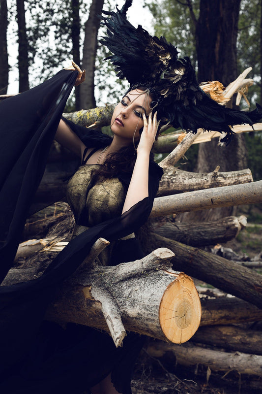 Hermes - Coiffe ailée Fraise au Loup - Valkyrie - Headdress
