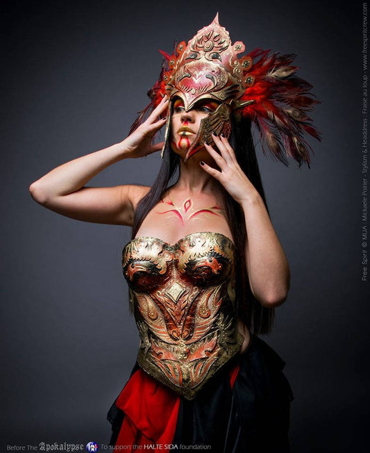 Philonoé - création Fraise au Loup - Masque - Armure - Valkyrie - Guerrière - Fantastique