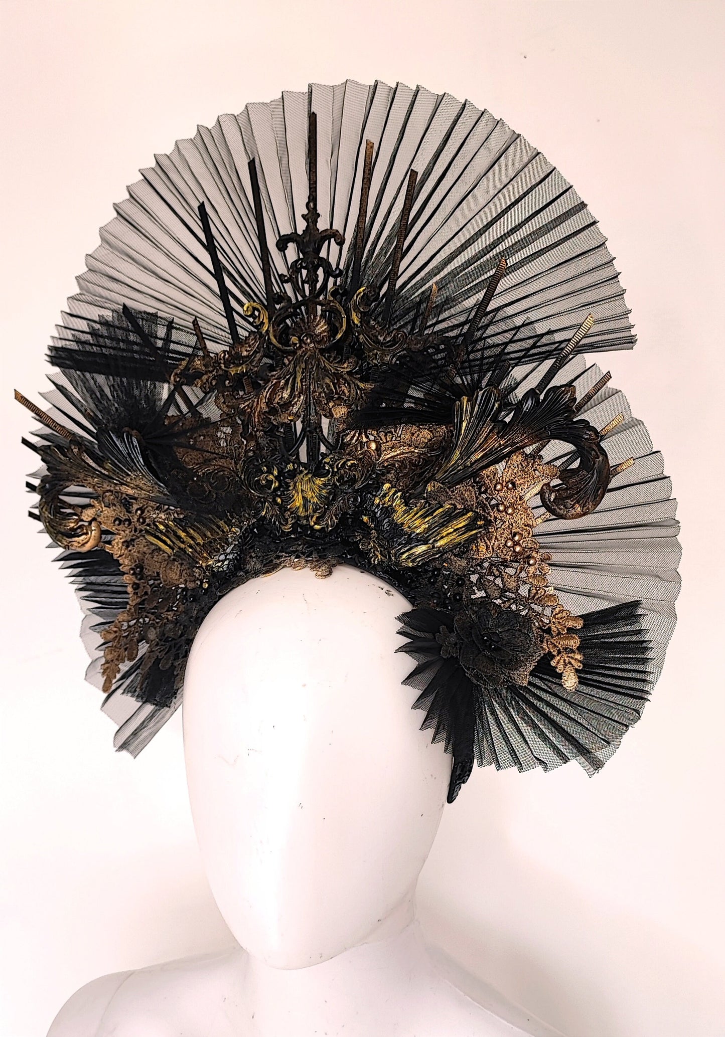 Coiffe halo couronne Céleste, Festival costume, filigranes, bijoudiadème baroque, headband - Met Gala