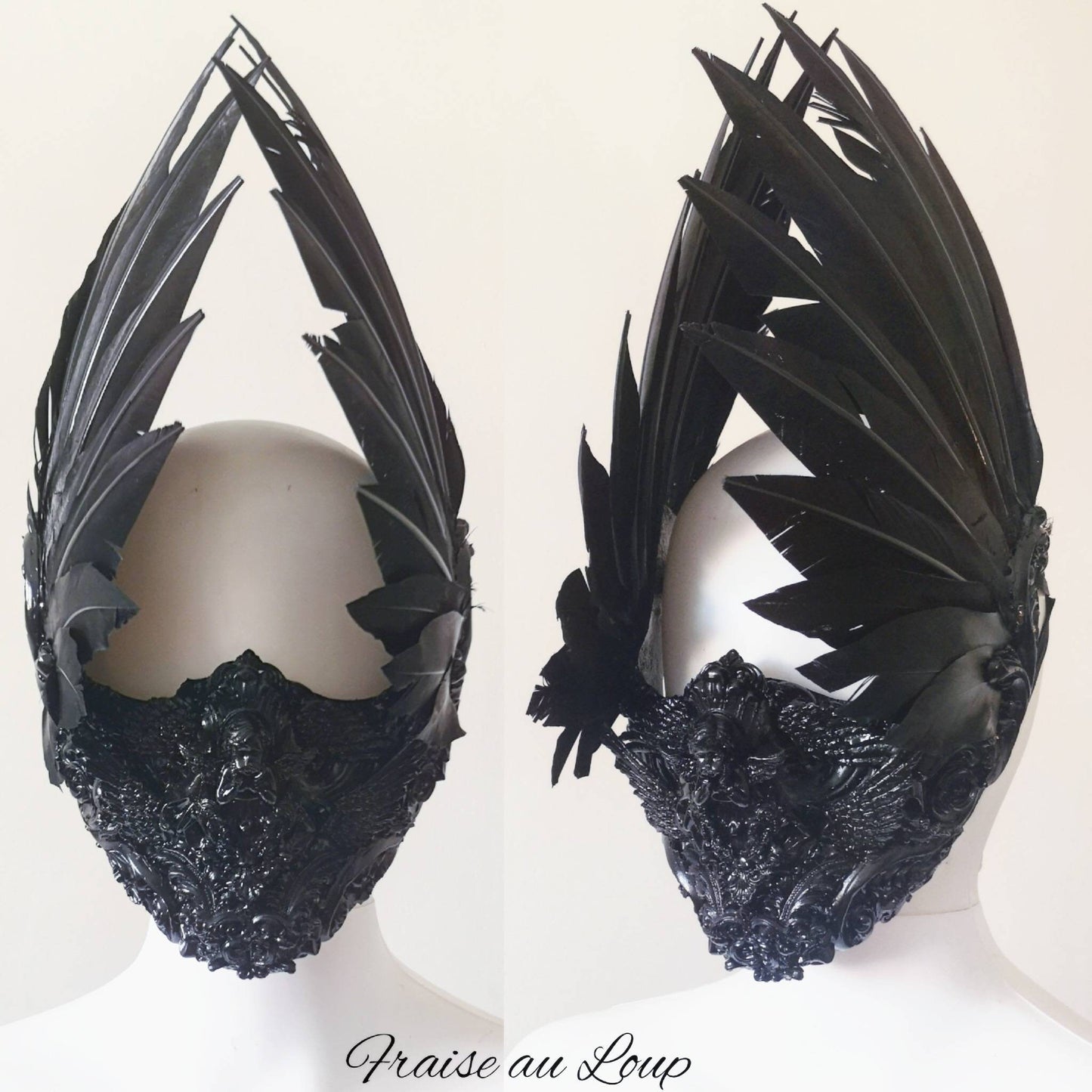 Masque baroque, bijou, rococo couture fashion, marie-antoinette, filigree, Baroque Fantasy Valkyrie Steampunk, anges