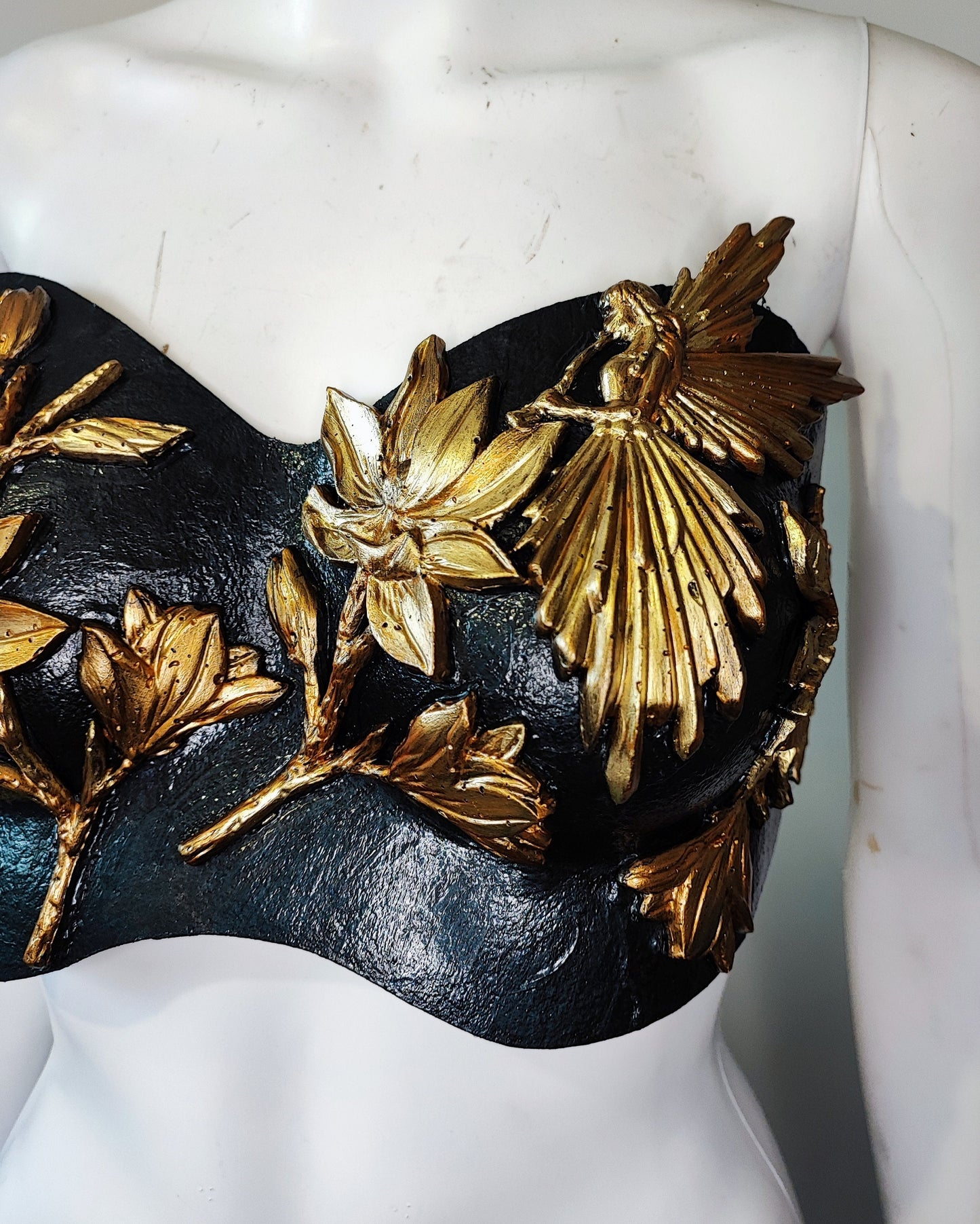 Soutien-Gorge - corset Armure Worbla - 3D Baroque - Costume Festival BurlesqueBurlesque. Prêt à expédier