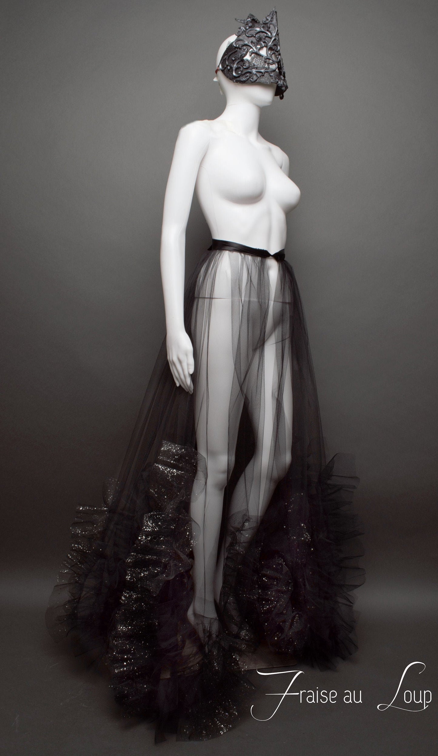 Jupe Tutu en tulle Jupe fendue Fraise au Loup - Gothic fashion Mode Romantic