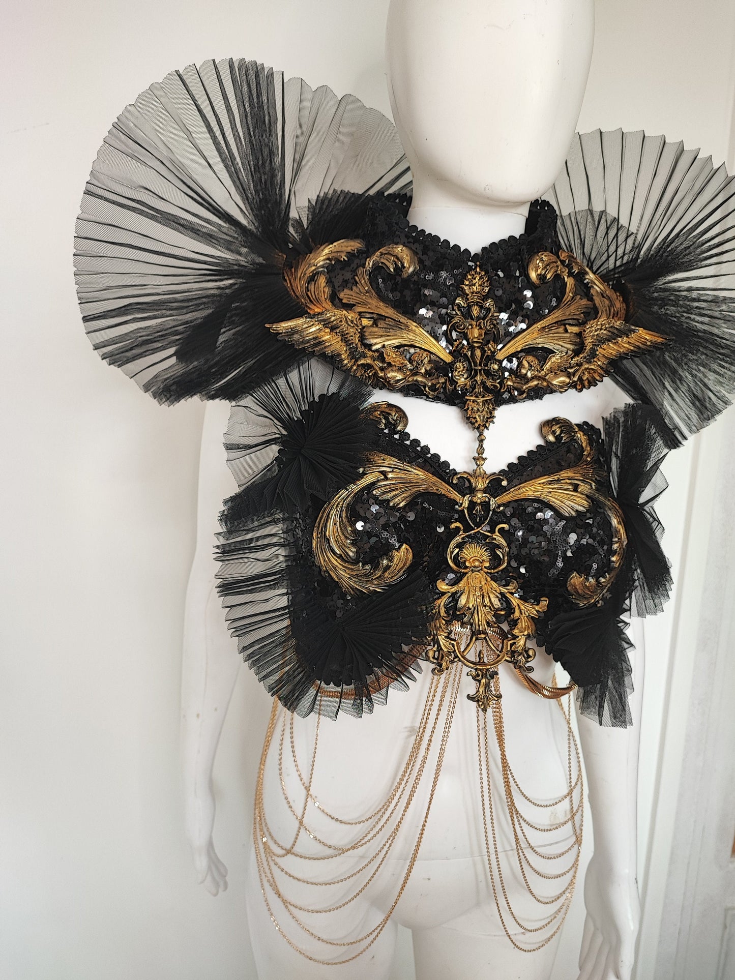 Plastron et collier corset Armure Fraise au Loup Costumes - Cosplay - Royal - Bra - Fantasy. Ready to ship