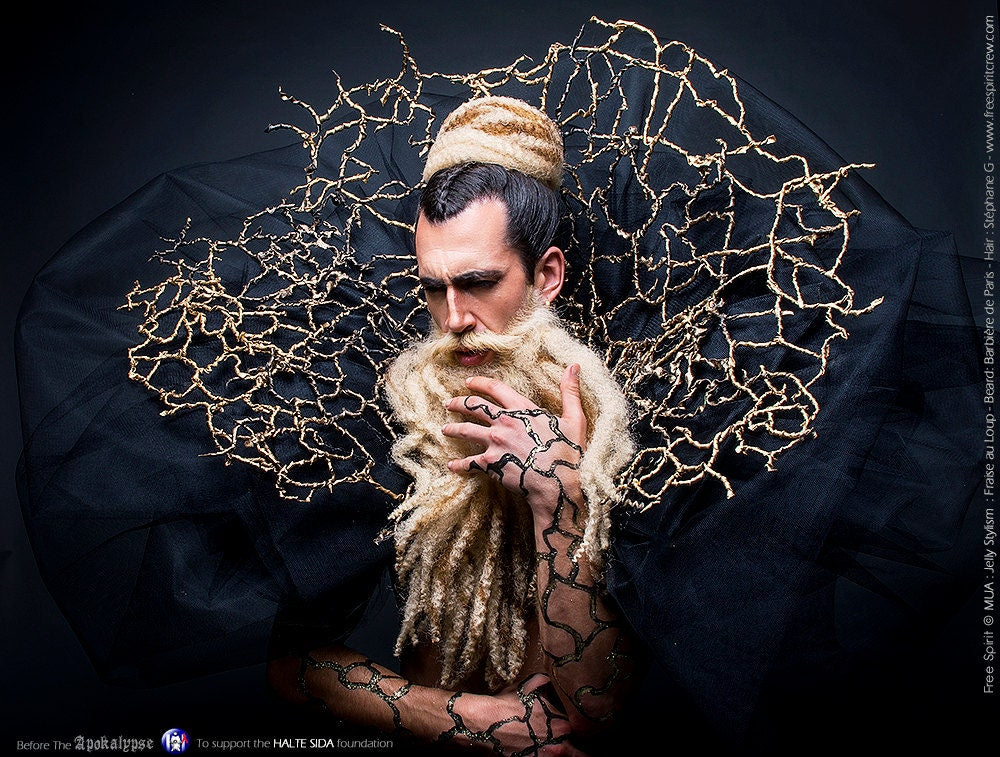 Fraise Avant Garde - Col Fraise Unisex Fraise au Loup - Couture -  Dark Beauty - Alternatif - Futuriste - Baroque - Bal Gala Venise