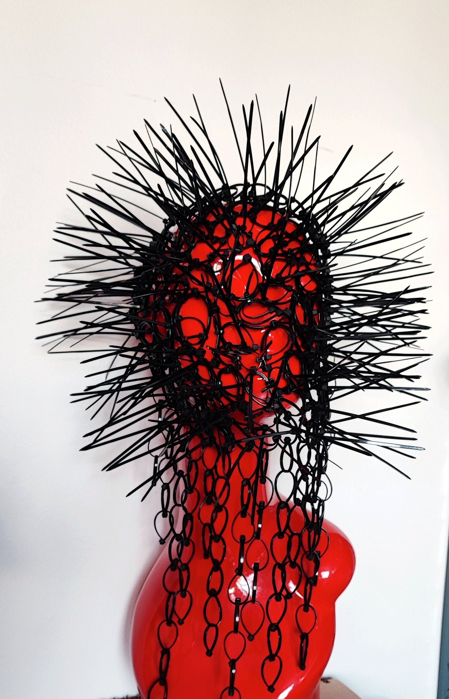Masque Loup . Fantaisie. Casque gothique. Costume Sorcière. Zip tie.  Fait sur commande