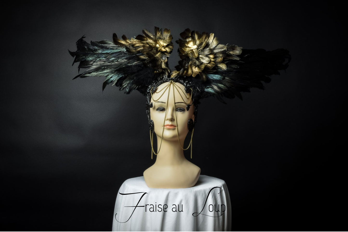 Hermes - Coiffe ailée Fraise au Loup - Valkyrie - Headdress