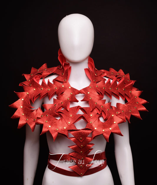 Plastron Armure - Breastplate Fantasy Couture - Futuristic Armor - Lady Gaga Costume - Dragon lady cosplay
