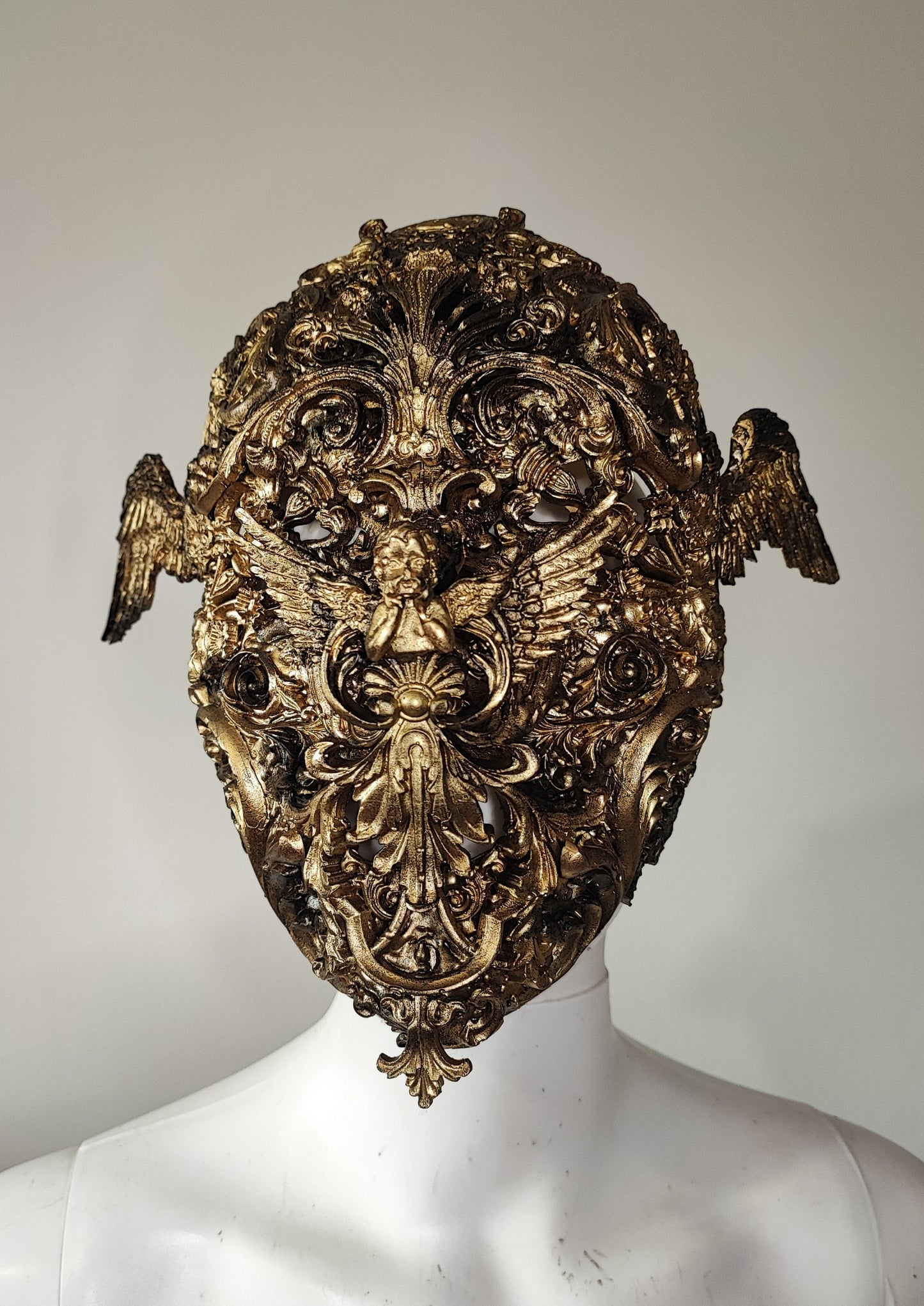 Masque baroque, masque aveugle,bijou, rococo couture fashion, filigree, Baroque Fantasy Valkyrie Steampunk