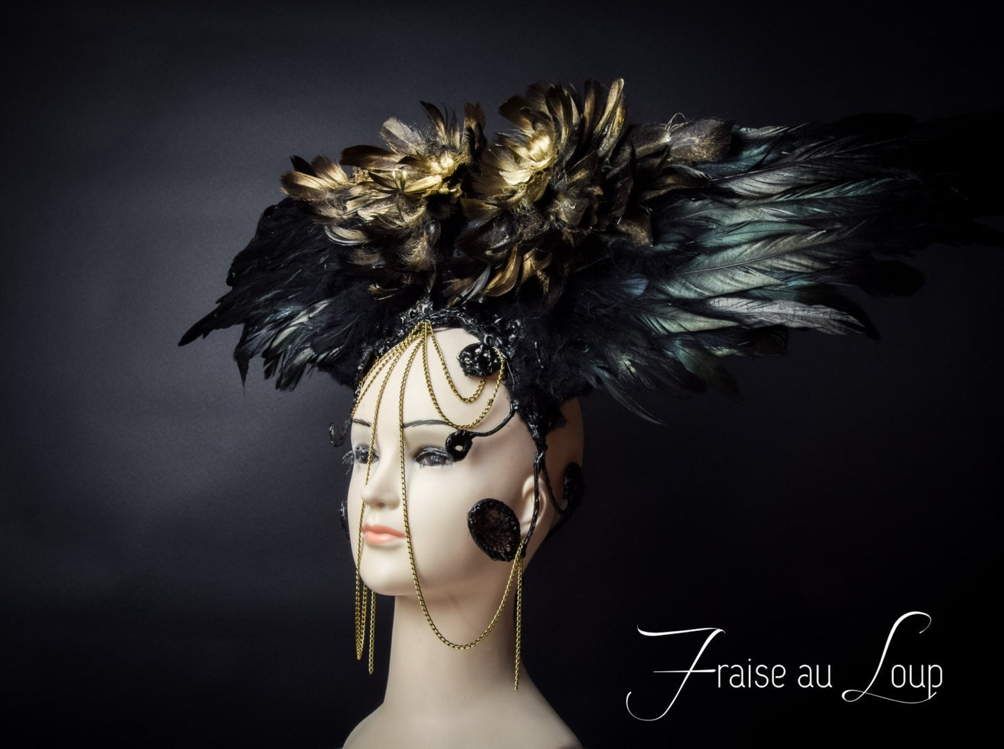 Hermes - Coiffe ailée Fraise au Loup - Valkyrie - Headdress